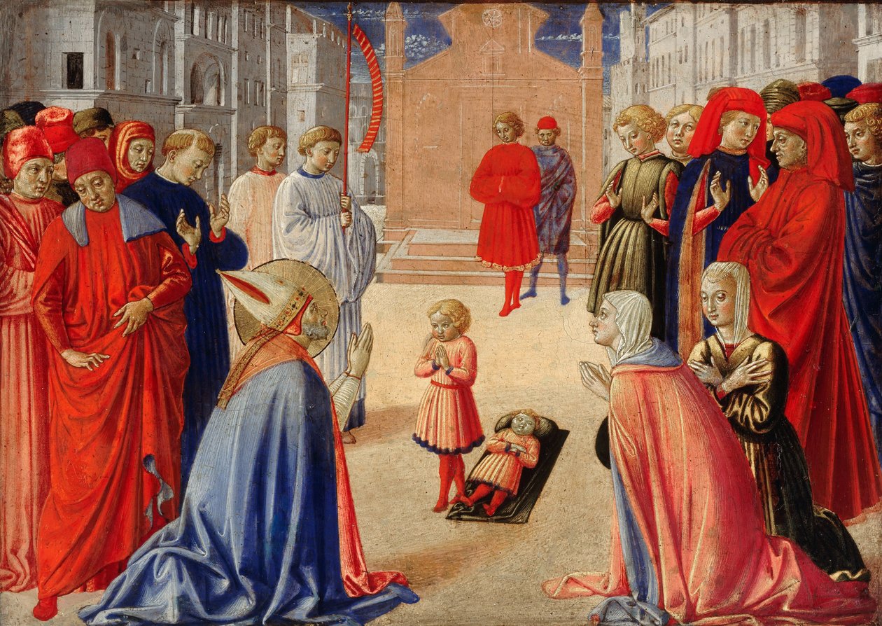 Aziz Zenobius bir çocuğu ölümden diriltir, 1462 by Benozzo Gozzoli