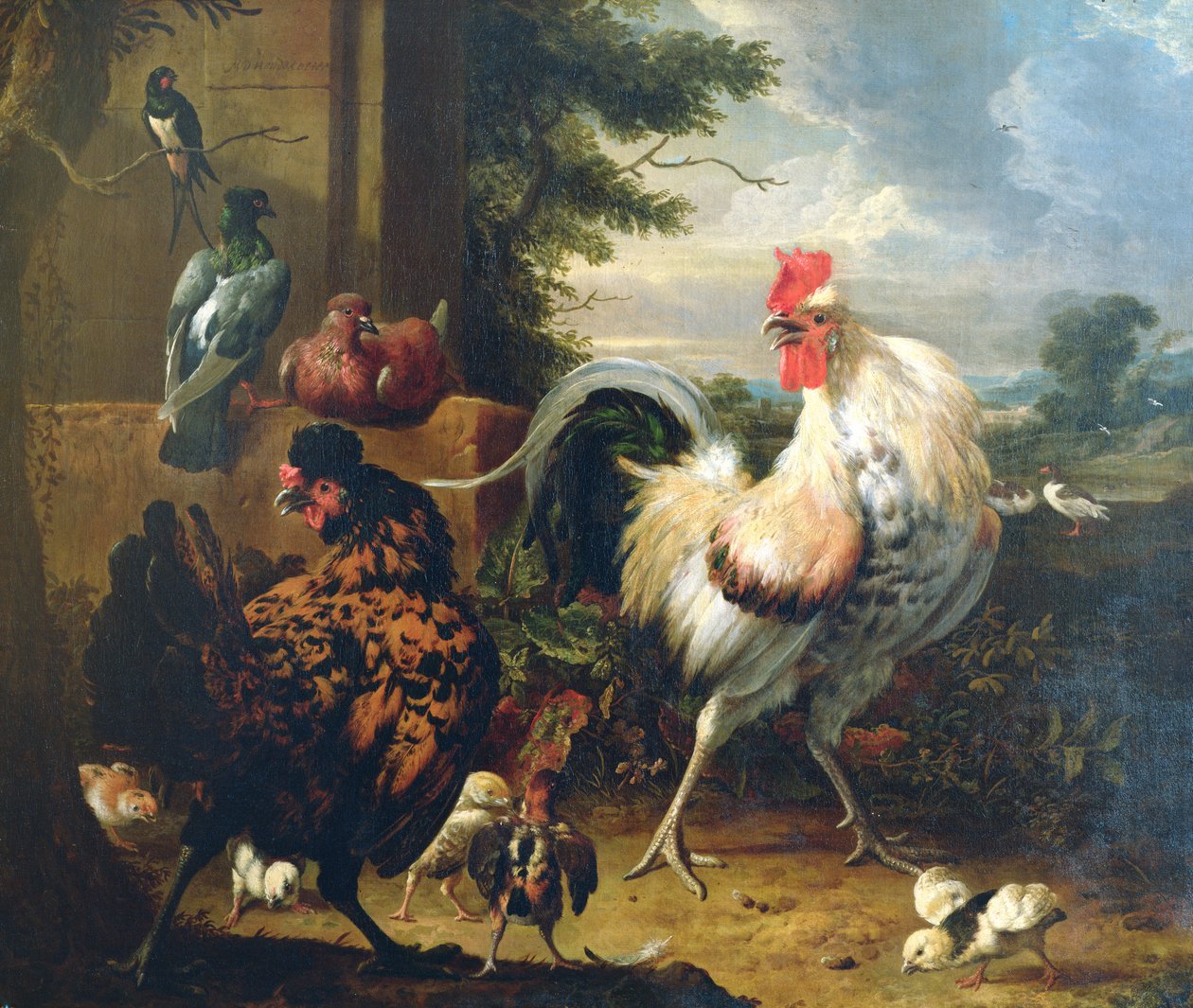 Çiftlik tavuğu by Melchior de Hondecoeter