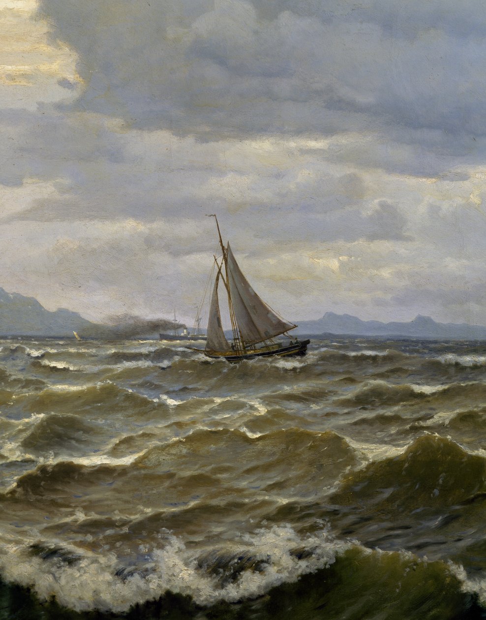 Denizde gemiler by Oscar Kleineh