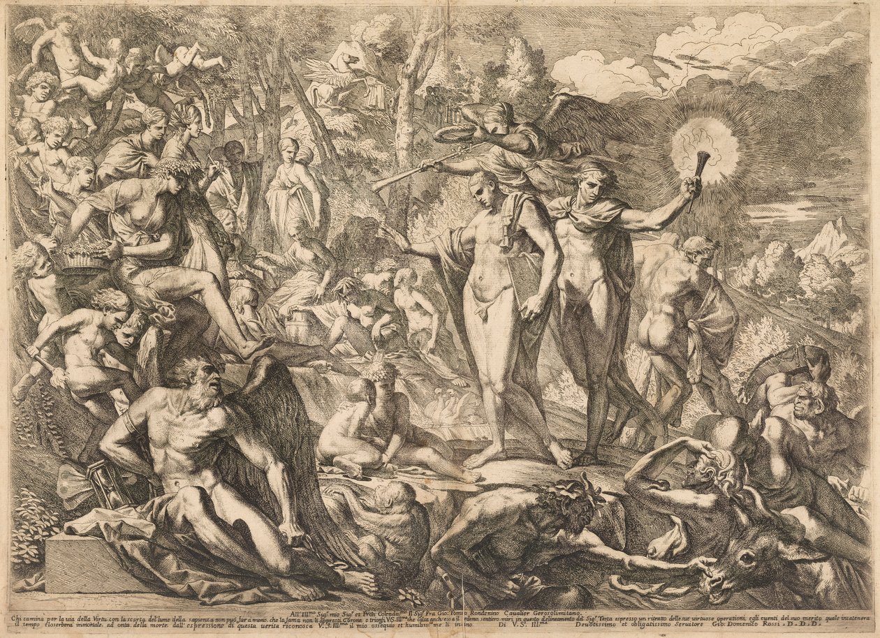 Erdemli Sanatçının Parnassus'taki Zaferi by Pietro Testa