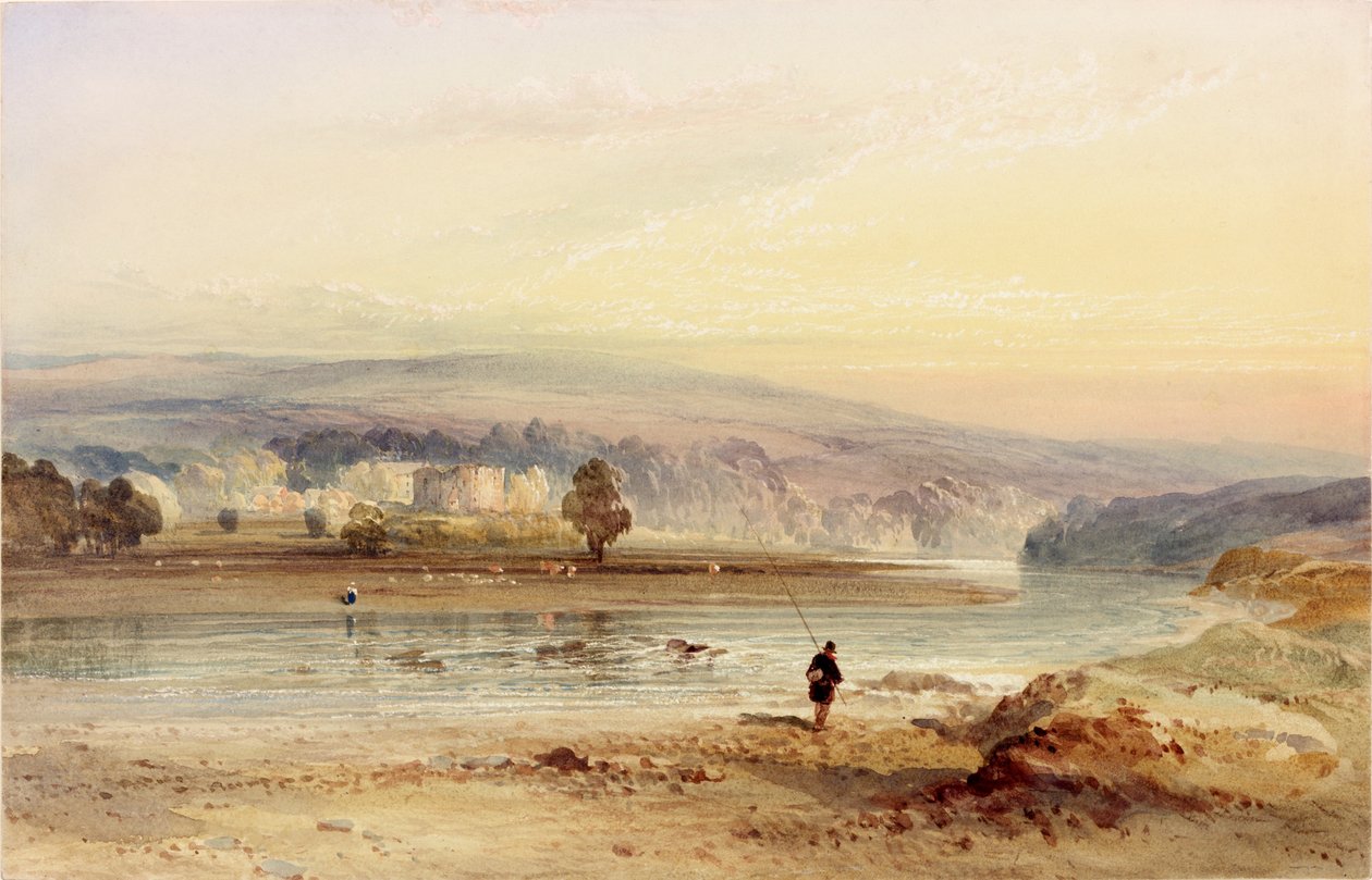 Bellister Kalesi, Northumberland (gövde rengi) by Thomas Miles II Richardson