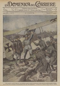 Manastır'ın kuzeyindeki bölgede, inmeye zorlanan bir düşman uçağı mı yakalandı? by Achille Beltrame