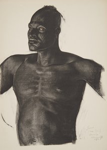 Afrika Çizimleri ve Tablolarından Sara le Pisteur (Bahr Ouandja), Citroen Center Afrique seferi sırasında idam edildi, ikinci Haardt Audouin-Dubreuil görevi, pub. Paris, 1927