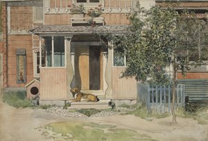 The Verandah, A Home serisinden, c.1895 (kağıt üzerinde wc)
