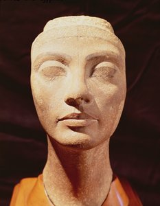 Bir kraliyet başı, muhtemelen Nefertiti, Memphis, New Kingdom