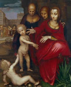 Azize Anne, Bakire, Azize Elizabeth, Azize Yuhanna ve Mesih Çocuk by Fernando Yanez de Almedina