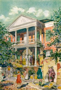 Pringle House, Charleston, Güney Karolina, ABD, 18. yüzyıl 1921.