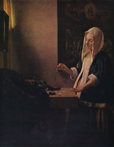 Teraziyi Tutan Kadın, c1664 by Jan Vermeer van Delft