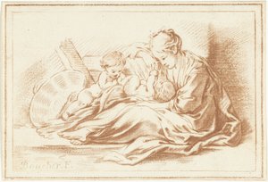 anne ve iki çocuk by Jurriaan Cootwijck