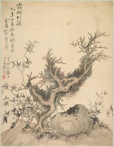 Buzlu Dallar ve Cüce Bambu by Tsubaki Chinzan