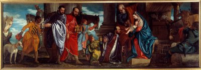 Paolo Caliari dit Paolo Veronese (1528-1588) tarafından Magi Resminin Hayranlığı 16. yüzyıl Güneşi. 1.34x2,94 m Lyon, Güzel Sanatlar Müzesi by Veronese