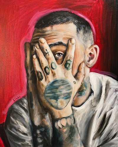 Mac Miller, 2020 dolayları (tuval üzerine akrilik) by Blake Munch