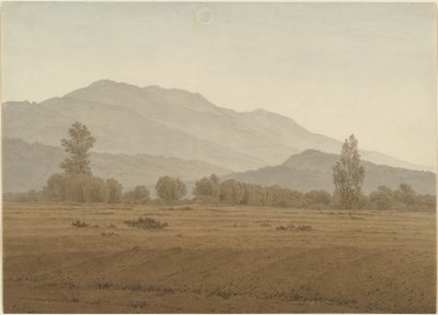 Riesengebirge Dağları'nın Üzerinde Yeni Ay by Caspar David Friedrich