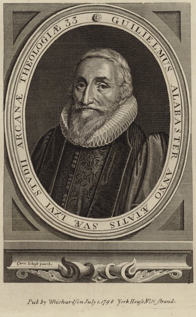 William Alabaster'ın Portresi by Cornelius Janssen van Ceulen