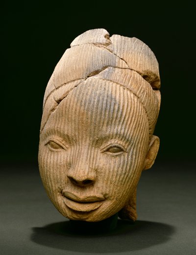 Bir figürden kafa, Owo (pişmiş toprak) by Nigerian